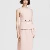 ARIS Layered Snap Belt Dress Pastel Coral