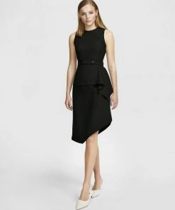 ARIS Layered Snap Belt Dress Black