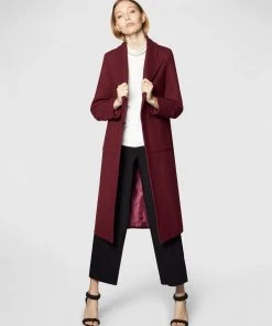 ARIS Wool Peak Lapel Coat Burgundy -Deals The Style Setters Store http3A2F2Fstatic.theiconic.com .au2Fp2Faris 4570 080768 4