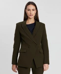 Asilio Double Breasted Crepe Blazer Olive -Deals The Style Setters Store http3A2F2Fstatic.theiconic.com .au2Fp2Fasilio 9873 211377 6