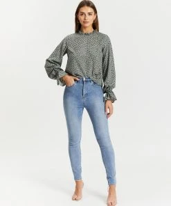 Atmos&Here Charlize Frill Detail Blouse Olive Speckle -Deals The Style Setters Store http3A2F2Fstatic.theiconic.com .au2Fp2Fatmos here 0007 6246821 5