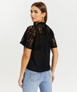 Atmos&Here Amelia Lace Contrast Blouse Black -Deals The Style Setters Store http3A2F2Fstatic.theiconic.com .au2Fp2Fatmos here 0205 6926721 3