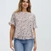 Atmos&Here Blainey Frill Sleeve Top Floral