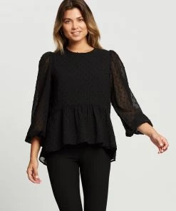 Atmos&Here Teegan Blouse Black