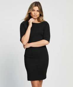 Atmos&Here Essential Stretch Dress Black