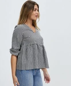 Atmos&Here Tamika Puff Sleeve Smock Blouse Gingham -Deals The Style Setters Store http3A2F2Fstatic.theiconic.com .au2Fp2Fatmos here 0461 9404131 2