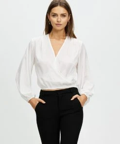 Atmos&Here Lyra Wrap Blouse White