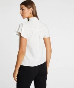 Atmos&Here Fia Flutter Sleeve Blouse White -Deals The Style Setters Store http3A2F2Fstatic.theiconic.com .au2Fp2Fatmos here 0747 2029531 3