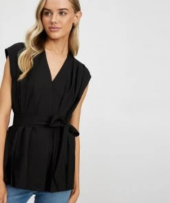 Atmos&Here Rita Pleat Front Blouse Black -Deals The Style Setters Store http3A2F2Fstatic.theiconic.com .au2Fp2Fatmos here 0862 4008141 4