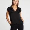 Atmos&Here Annette V-Neck Blouse Black