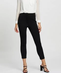 Atmos&Here Zeina Zip Front Pants Black