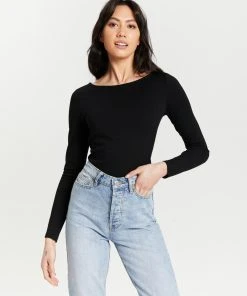 Atmos&Here Alana Boatneck Top Black