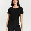 Atmos&Here Elise Crepe Textured Top Black