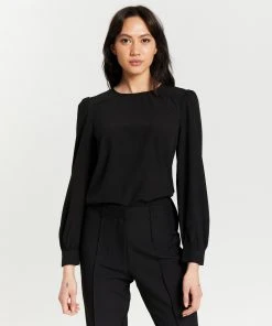 Atmos&Here Nova Zip Back Blouse Black
