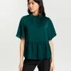 Atmos&Here Cressida Flutter Sleeve Blouse Emerald Green