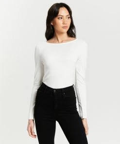 Atmos&Here Alana Boatneck Top White