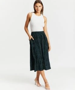 Atmos&Here Melrose Pleated Midi Skirt Green Speckle -Deals The Style Setters Store http3A2F2Fstatic.theiconic.com .au2Fp2Fatmos here 1511 3960031 5