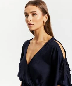 Atmos&Here Tina V-Neck Wrap Blouse Navy -Deals The Style Setters Store http3A2F2Fstatic.theiconic.com .au2Fp2Fatmos here 1559 8504131 4