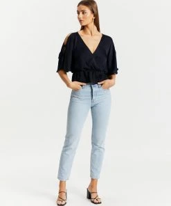 Atmos&Here Tina V-Neck Wrap Blouse Navy -Deals The Style Setters Store http3A2F2Fstatic.theiconic.com .au2Fp2Fatmos here 1570 8504131 5