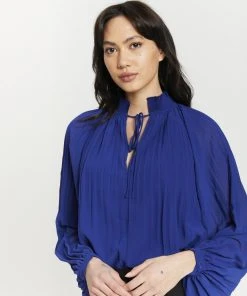 Atmos&Here Wynn Blouson Sleeve Blouse Cobalt Chiffon -Deals The Style Setters Store http3A2F2Fstatic.theiconic.com .au2Fp2Fatmos here 1605 1195821 4