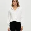 Atmos&Here Melina Satin Shirt White Satin