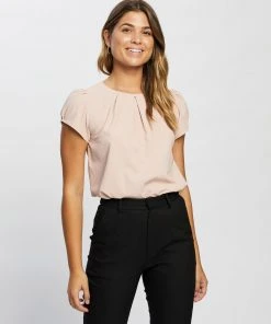 Atmos&Here Savannah Cap Sleeve Top Soft Pink