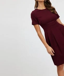 Atmos&Here Bailee Midi Dress Burgundy -Deals The Style Setters Store http3A2F2Fstatic.theiconic.com .au2Fp2Fatmos here 2052 2306341 4