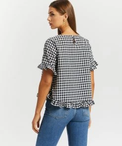 Atmos&Here Annika Frill Sleeve Top Black Gingham -Deals The Style Setters Store http3A2F2Fstatic.theiconic.com .au2Fp2Fatmos here 2086 8660031 3