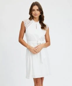Atmos&Here Mira Lace Mini Dress White
