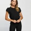 Atmos&Here Savannah Cap Sleeve Top Black