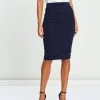 Atmos&Here Naomi Pencil Skirt Navy