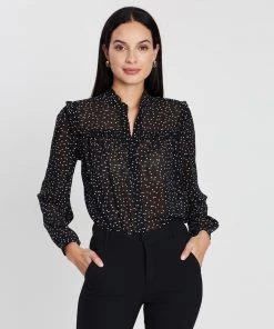 Atmos&Here Romi Shirt Black & White Polka Dot