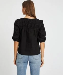 Atmos&Here Esther Puff Sleeve Smock Blouse Black -Deals The Style Setters Store http3A2F2Fstatic.theiconic.com .au2Fp2Fatmos here 2399 4919531 3