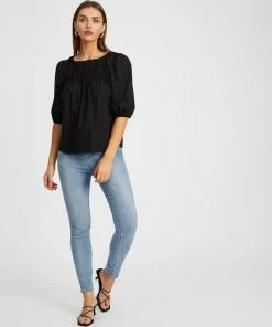 Atmos&Here Esther Puff Sleeve Smock Blouse Black -Deals The Style Setters Store http3A2F2Fstatic.theiconic.com .au2Fp2Fatmos here 2421 4919531 5