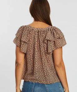 Atmos&Here Alexander Flutter Top Neutral Mixed Spot -Deals The Style Setters Store http3A2F2Fstatic.theiconic.com .au2Fp2Fatmos here 2567 259409 3