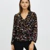 Atmos&Here Nellie Wrap Blouse Black Print