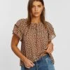 Atmos&Here Alexander Flutter Top Neutral Mixed Spot