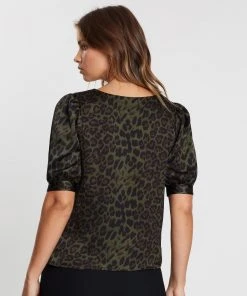 Atmos&Here Elise Blouse Khaki Leopard -Deals The Style Setters Store http3A2F2Fstatic.theiconic.com .au2Fp2Fatmos here 2604 730887 3