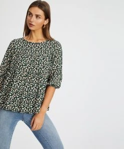 Atmos&Here Rosie Smock Blouse Black Daisy -Deals The Style Setters Store http3A2F2Fstatic.theiconic.com .au2Fp2Fatmos here 2663 3429531 4