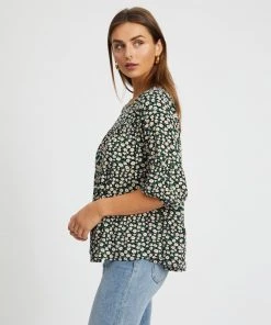 Atmos&Here Rosie Smock Blouse Black Daisy -Deals The Style Setters Store http3A2F2Fstatic.theiconic.com .au2Fp2Fatmos here 2673 3429531 2