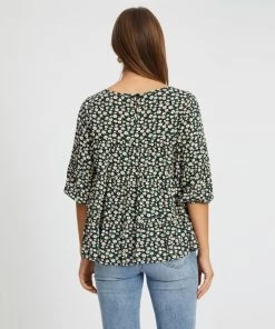 Atmos&Here Rosie Smock Blouse Black Daisy -Deals The Style Setters Store http3A2F2Fstatic.theiconic.com .au2Fp2Fatmos here 2685 3429531 3