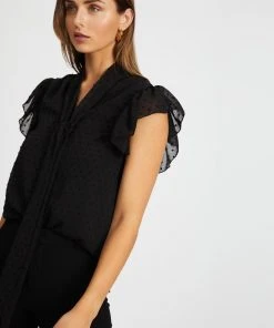 Atmos&Here Harper Tie Neck Blouse Black Dobby -Deals The Style Setters Store http3A2F2Fstatic.theiconic.com .au2Fp2Fatmos here 2694 4029531 4