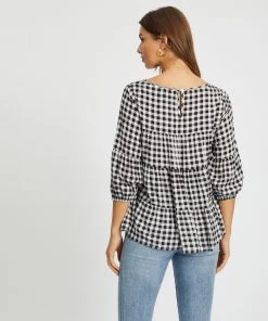 Atmos&Here Rosie Smock Blouse Black Gingham -Deals The Style Setters Store http3A2F2Fstatic.theiconic.com .au2Fp2Fatmos here 2874 1529531 3