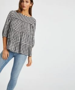 Atmos&Here Rosie Smock Blouse Black Gingham -Deals The Style Setters Store http3A2F2Fstatic.theiconic.com .au2Fp2Fatmos here 2987 1529531 4