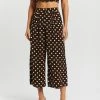 Atmos&Here Ballerini Cropped Wide Leg Pants Chocolate Polkadot