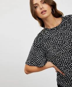 Atmos&Here Mia High Neck Blouse Black Speckle -Deals The Style Setters Store http3A2F2Fstatic.theiconic.com .au2Fp2Fatmos here 3166 9709541 4