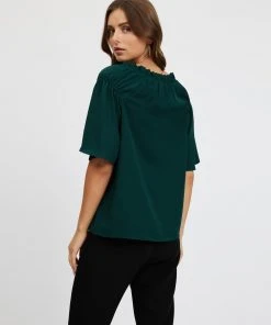 Atmos&Here Mia High Neck Blouse Forest Green -Deals The Style Setters Store http3A2F2Fstatic.theiconic.com .au2Fp2Fatmos here 3248 0809541 3