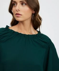 Atmos&Here Mia High Neck Blouse Forest Green -Deals The Style Setters Store http3A2F2Fstatic.theiconic.com .au2Fp2Fatmos here 3258 0809541 4