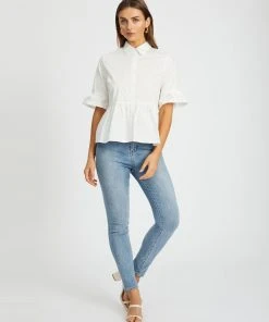 Atmos&Here Dylan Frill Sleeve Shirt White -Deals The Style Setters Store http3A2F2Fstatic.theiconic.com .au2Fp2Fatmos here 3265 3819531 5