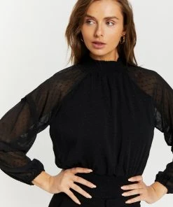 Atmos&Here Nila Lace Detail Blouse Black -Deals The Style Setters Store http3A2F2Fstatic.theiconic.com .au2Fp2Fatmos here 3267 0070031 4